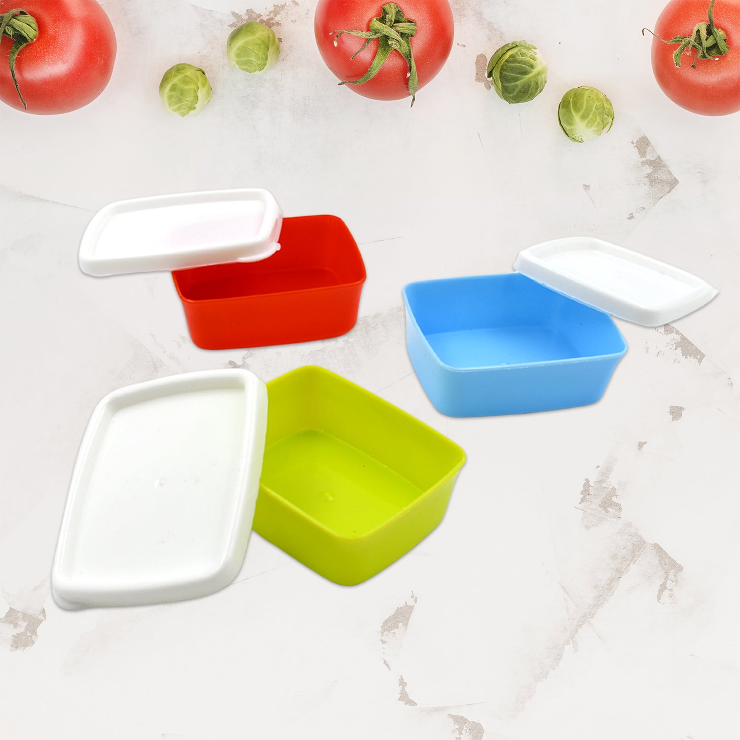3-Piece Multicolor Airtight Container Set – Rectangular Food & Fridge Storage 3-Piece Multicolor Airtight Container Set – Rectangular Food & Fridge Storage